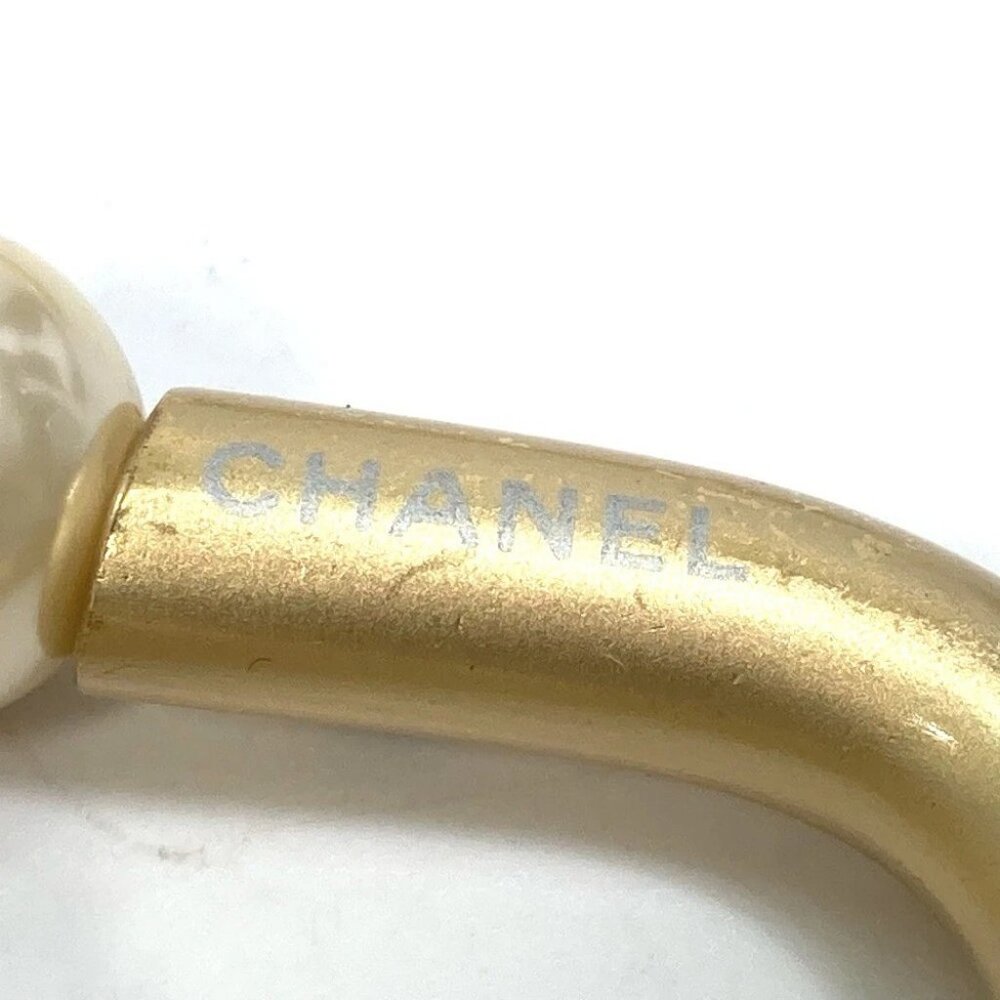 CHANEL 01C Faux pearl belt Leather Gold - Picture 6 of 12